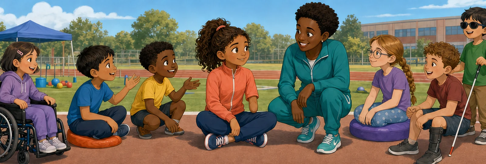 Illustrated scene 1 from Play Day for Everyone