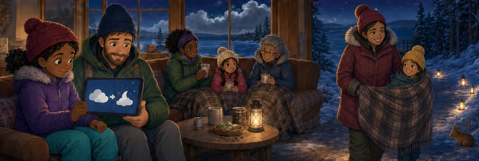 Illustrated scene 2 from Waiting for the Aurora