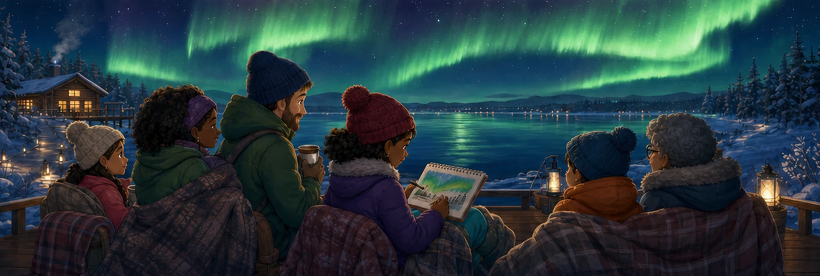 Illustrated scene 3 from Waiting for the Aurora