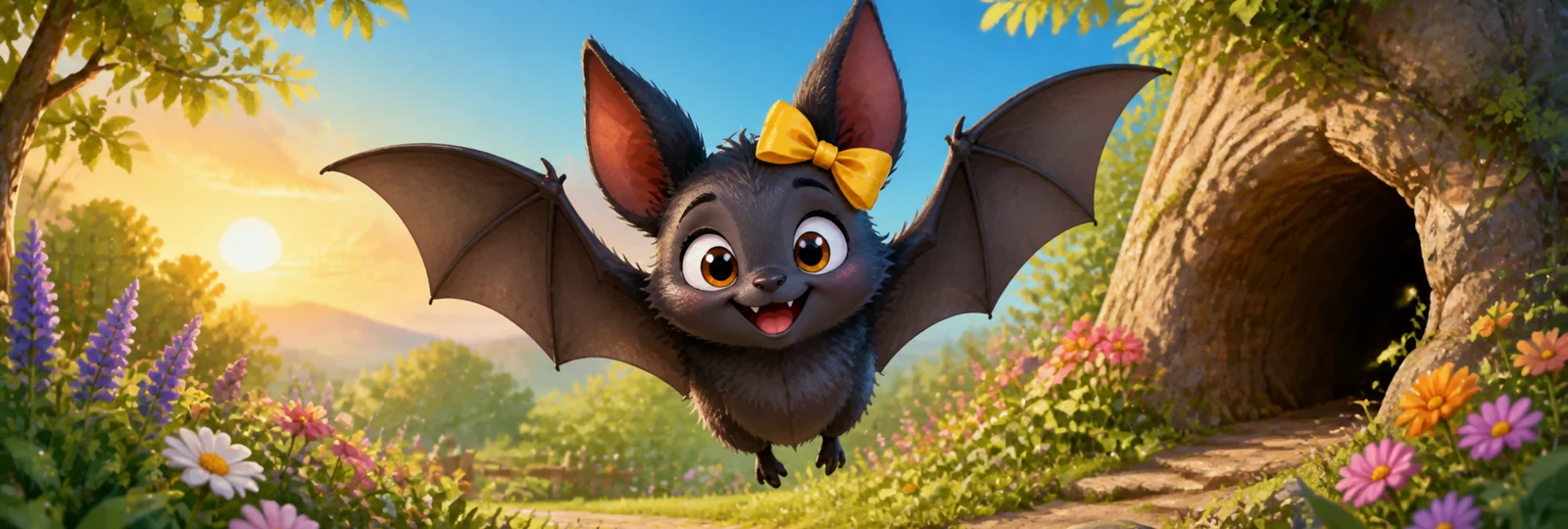Illustrated scene 1 from Bat and Bow