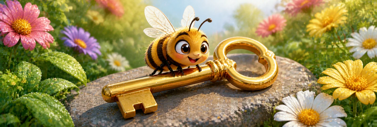 Illustrated scene 1 from Bee on a Key