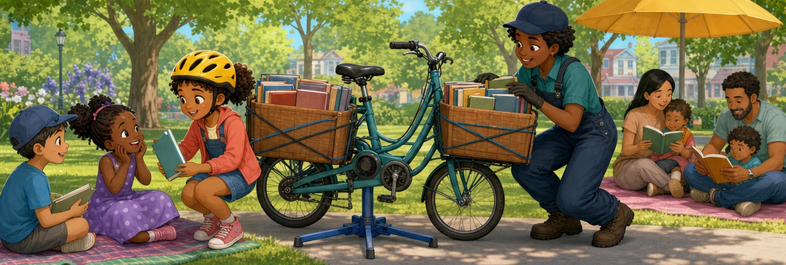 Illustrated scene 3 from The Book Bike