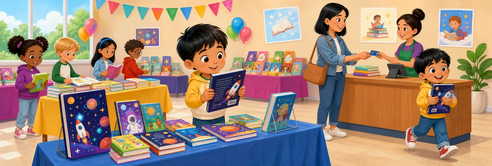 Illustrated scene 1 from Book Fair