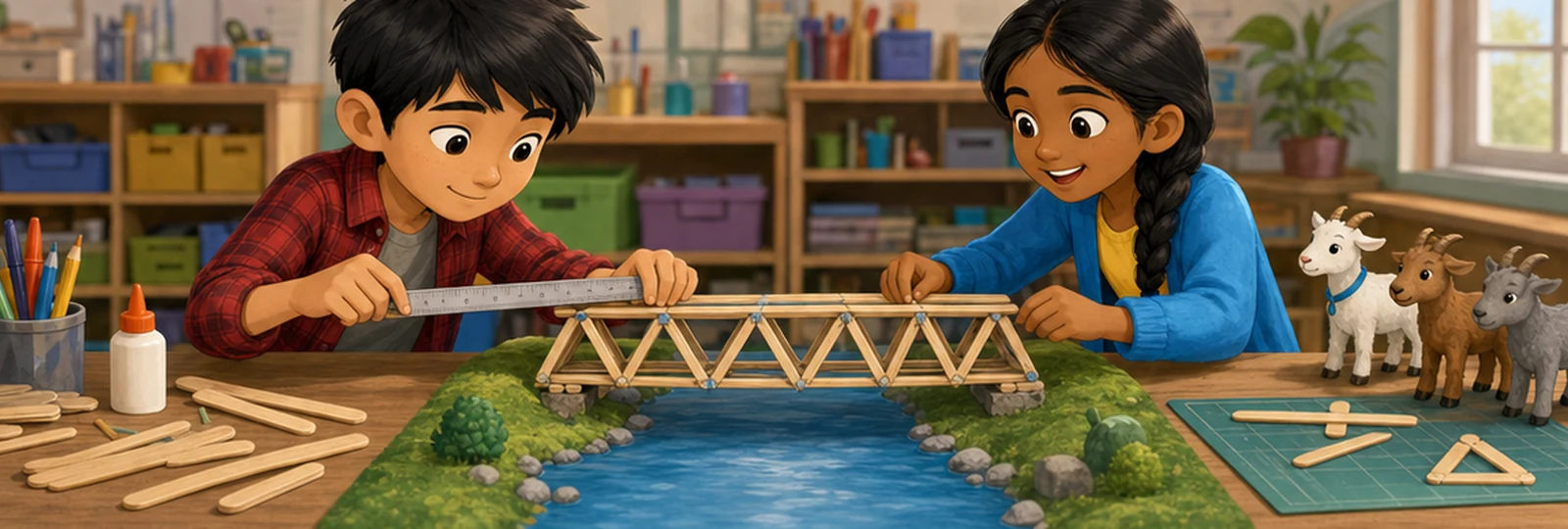Illustrated scene 2 from A Bridge for Bluebell