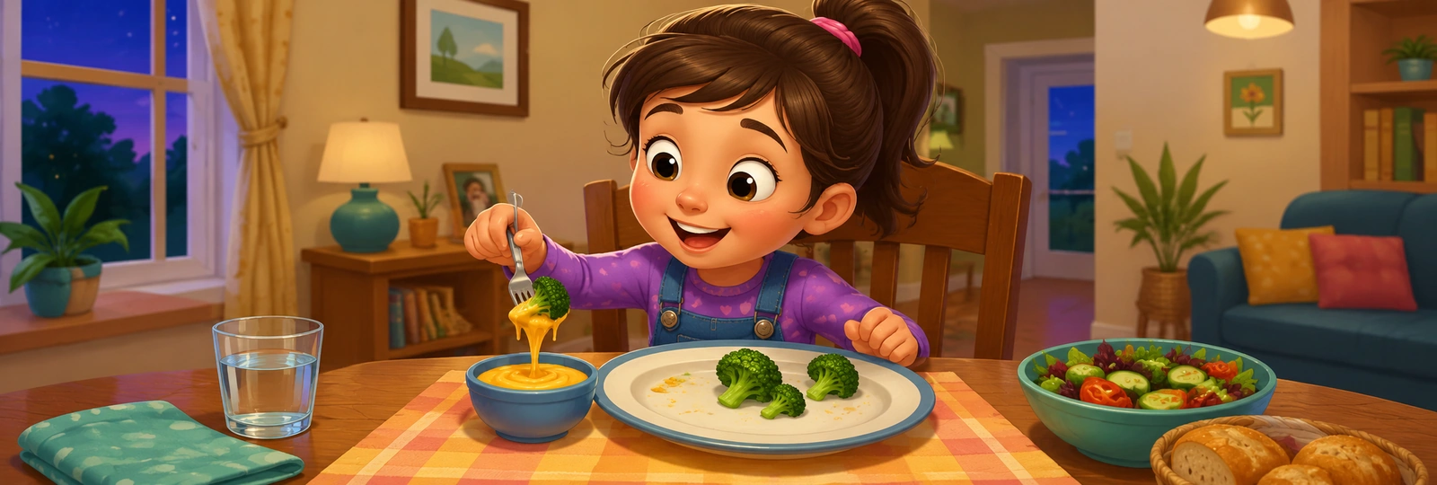 Illustrated scene 1 from Broccoli Tree