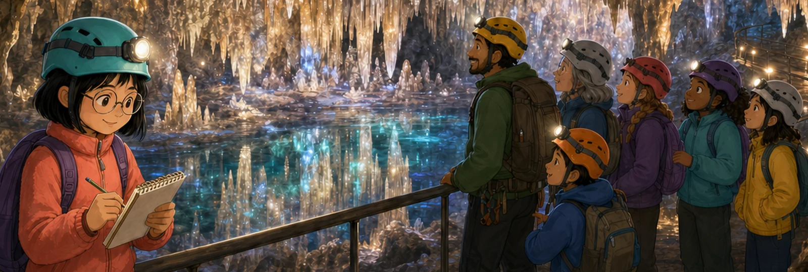 Illustrated scene 3 from The Crystal Cave Path
