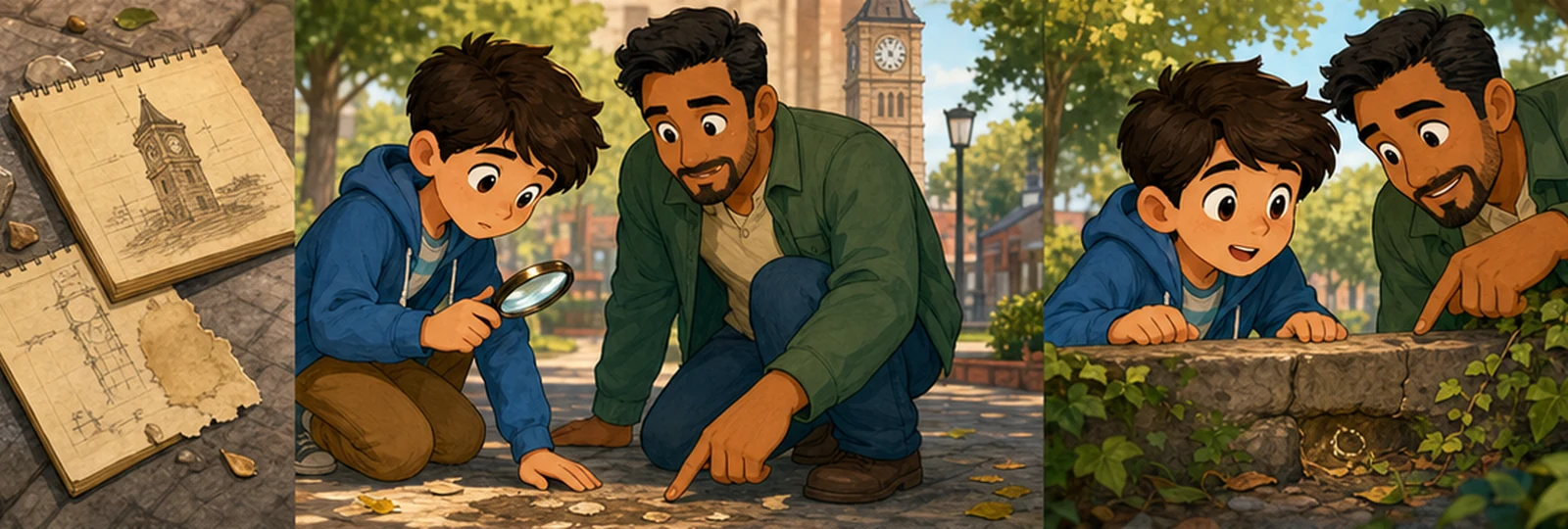 Illustrated scene 2 from The Clock Tower Note