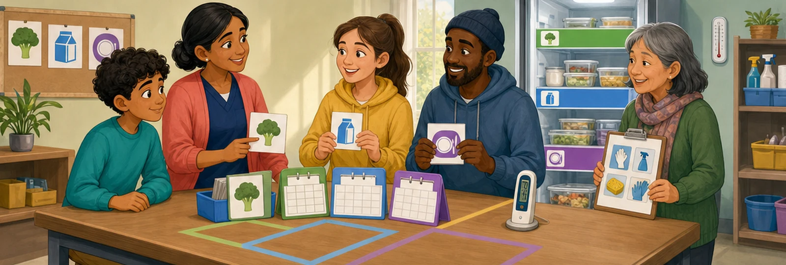 Illustrated scene 2 from The Community Fridge Plan