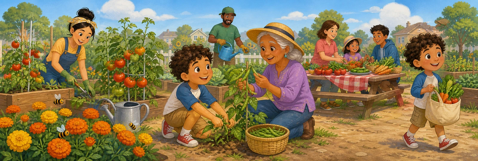 Illustrated scene 1 from Community Garden