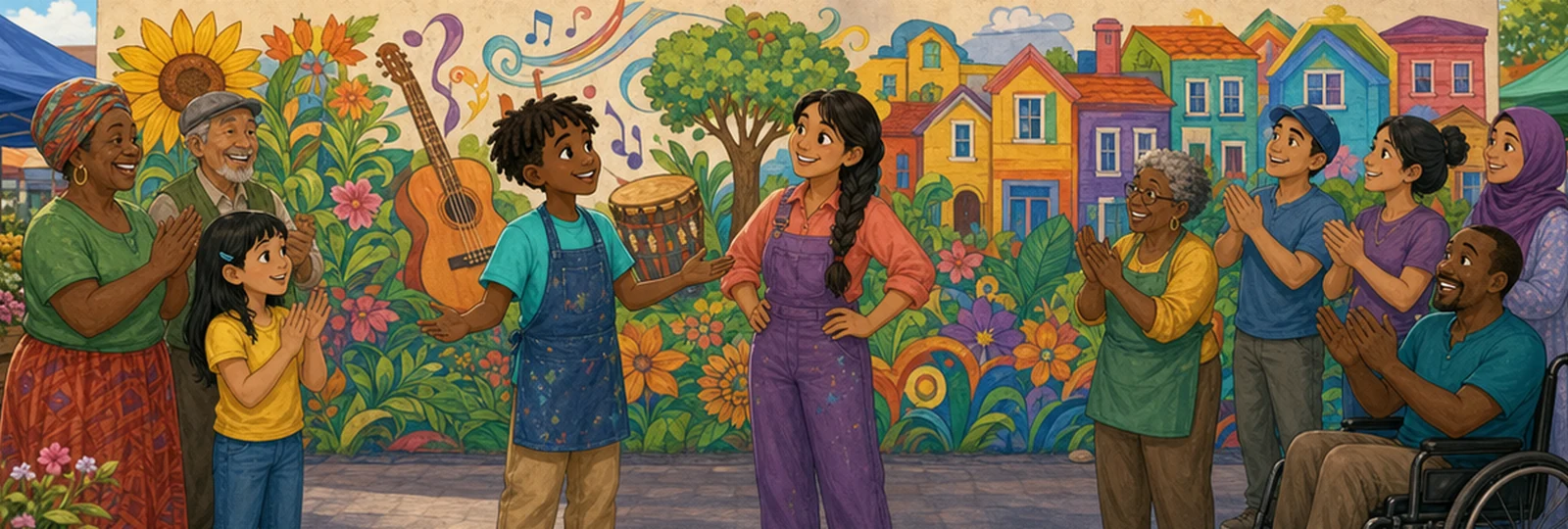 Illustrated scene 3 from Colors of Our Block