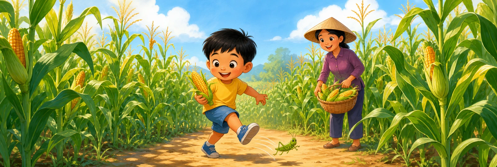 Illustrated scene 1 from Corn Field