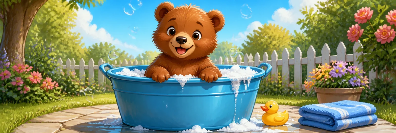 Illustrated scene 1 from Cub in a Tub