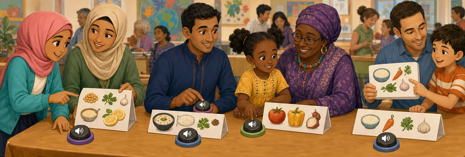 Illustrated scene 2 from Stories at the Potluck