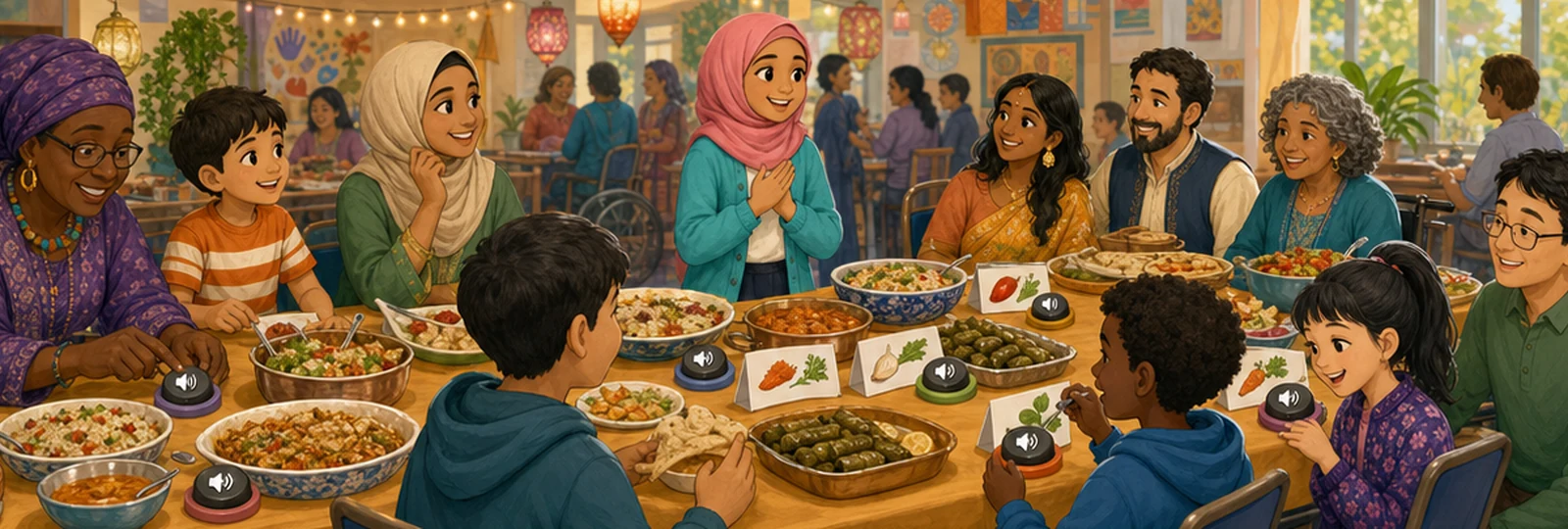 Illustrated scene 3 from Stories at the Potluck