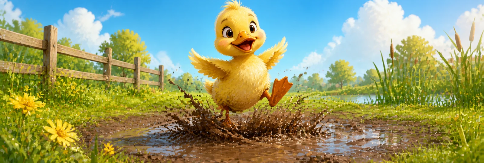 Illustrated scene 1 from Duck Mud Dance