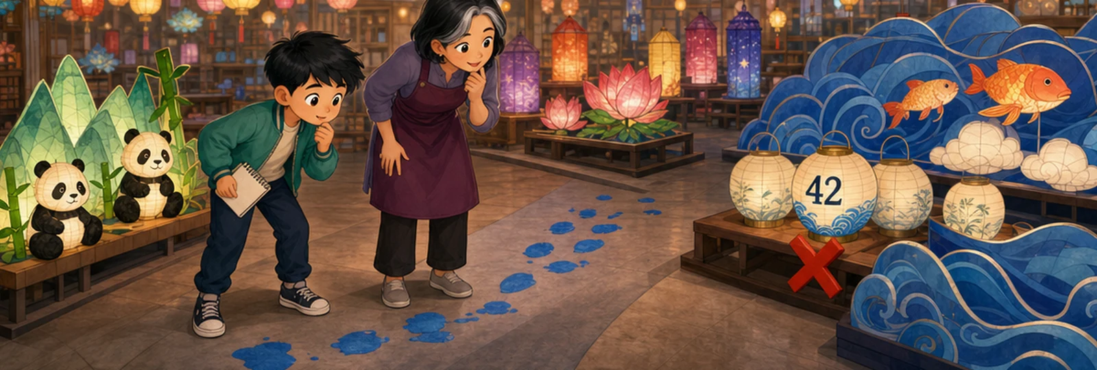 Illustrated scene 2 from The Lantern Number