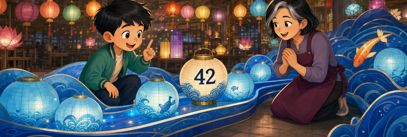 Illustrated scene 3 from The Lantern Number
