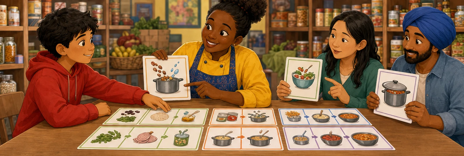 Illustrated scene 2 from The Food Drive Recipe