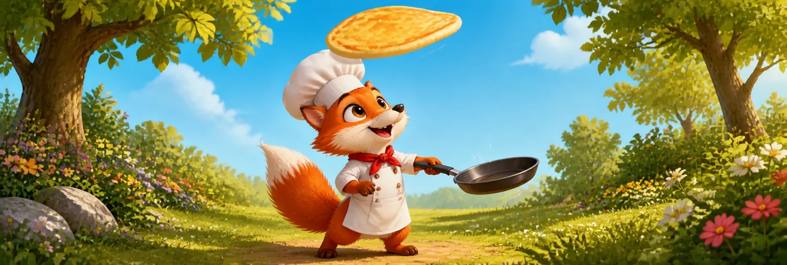 Illustrated scene 1 from Fox Pancake