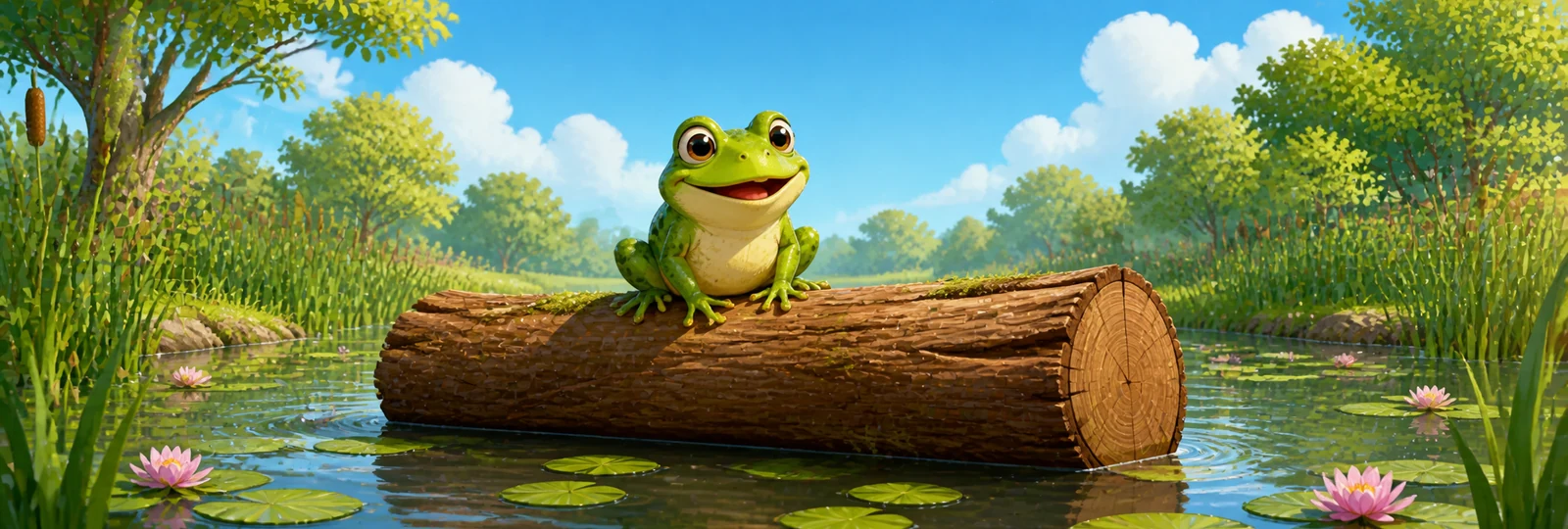 Illustrated scene 1 from Log Frog