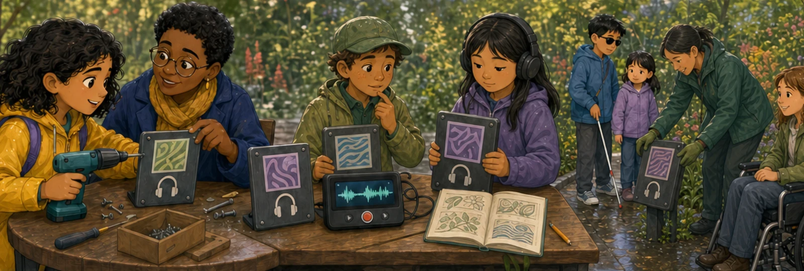 Illustrated scene 2 from Poems Along the Garden Path