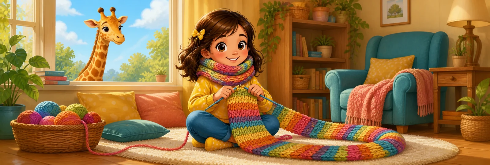 Illustration for Giraffe's Scarf