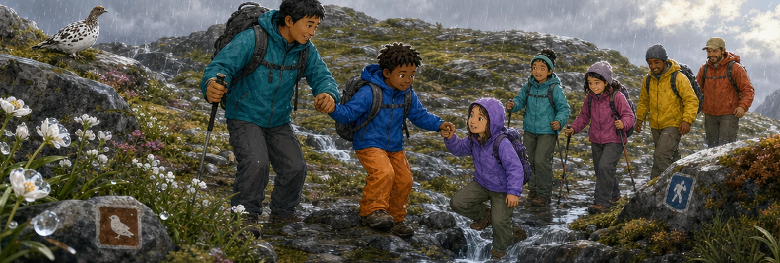Illustrated scene 2 from The Glacier View