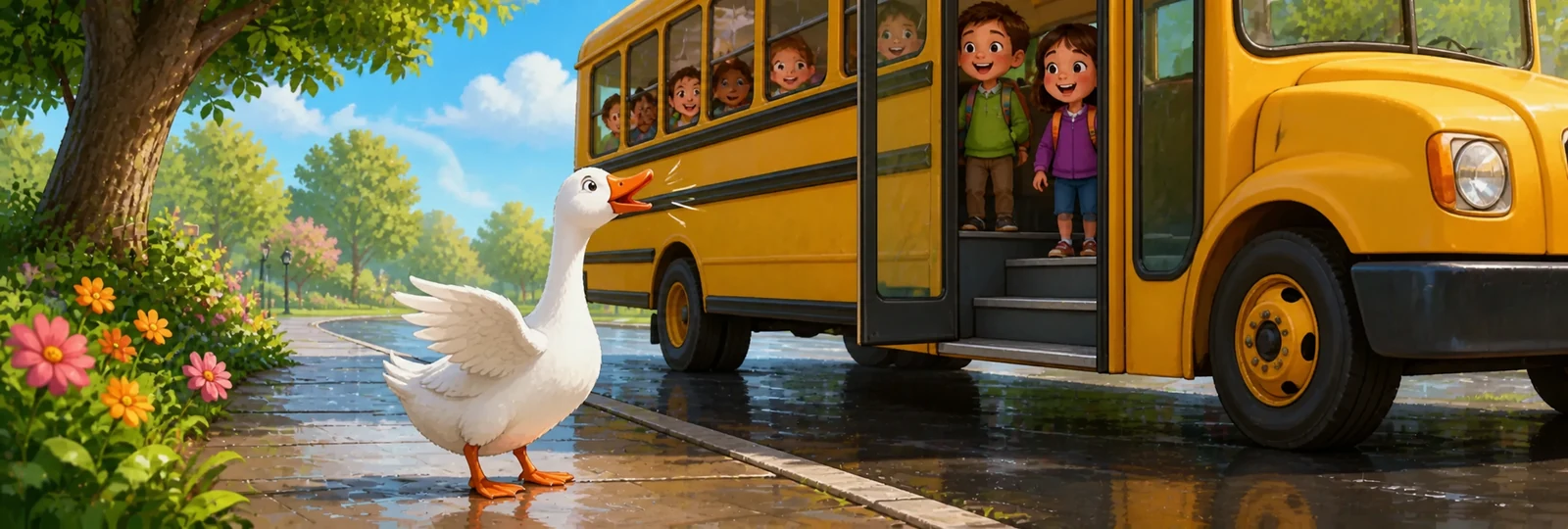 Illustration for Goose Bus