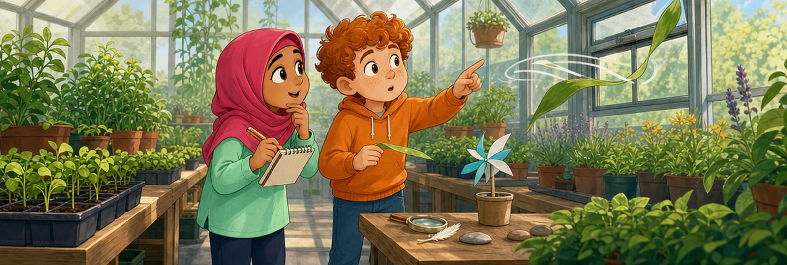 Illustrated scene 2 from The Greenhouse Window Whistle