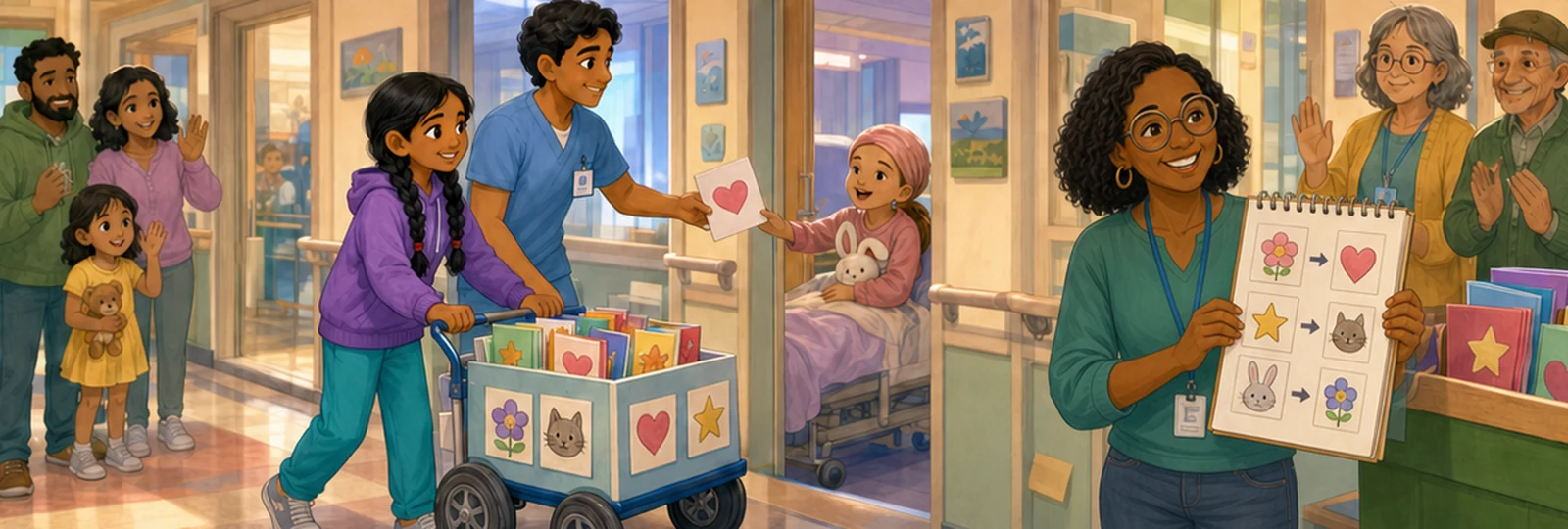 Illustrated scene 3 from The Cheerful Card Cart