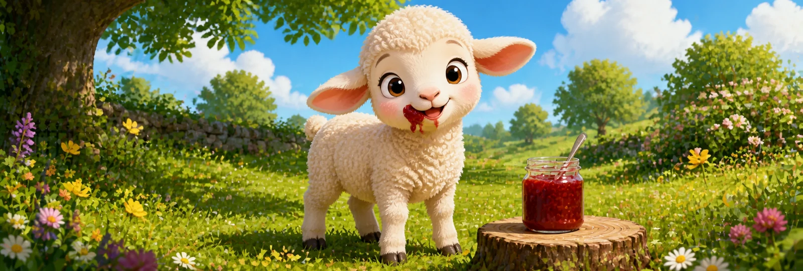 Illustrated scene 1 from Jam Lamb