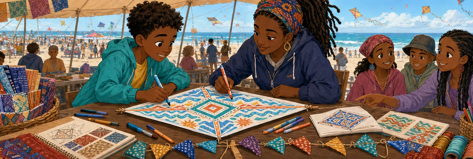 Illustrated scene 2 from The Sky Pattern Gallery