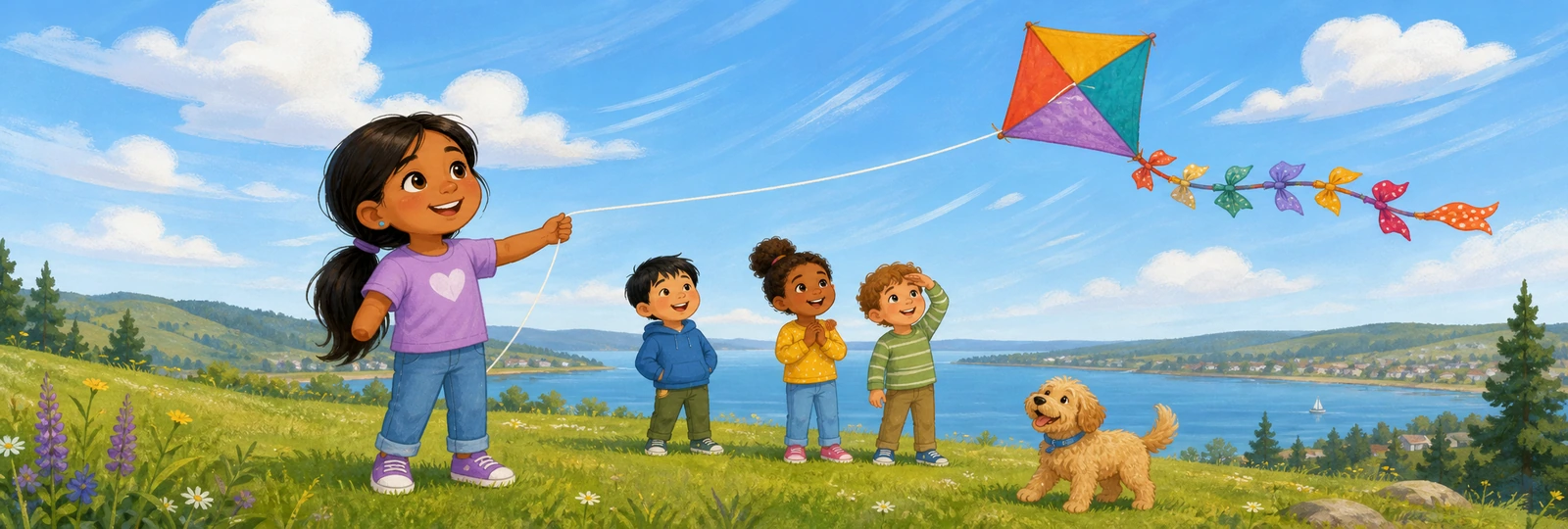 Illustrated scene 1 from Kite Tail