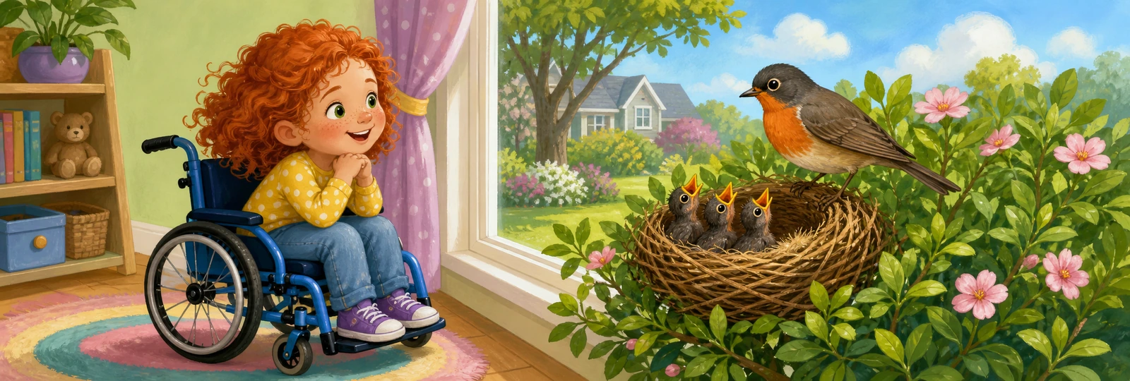 Illustrated scene 1 from Nest Bird