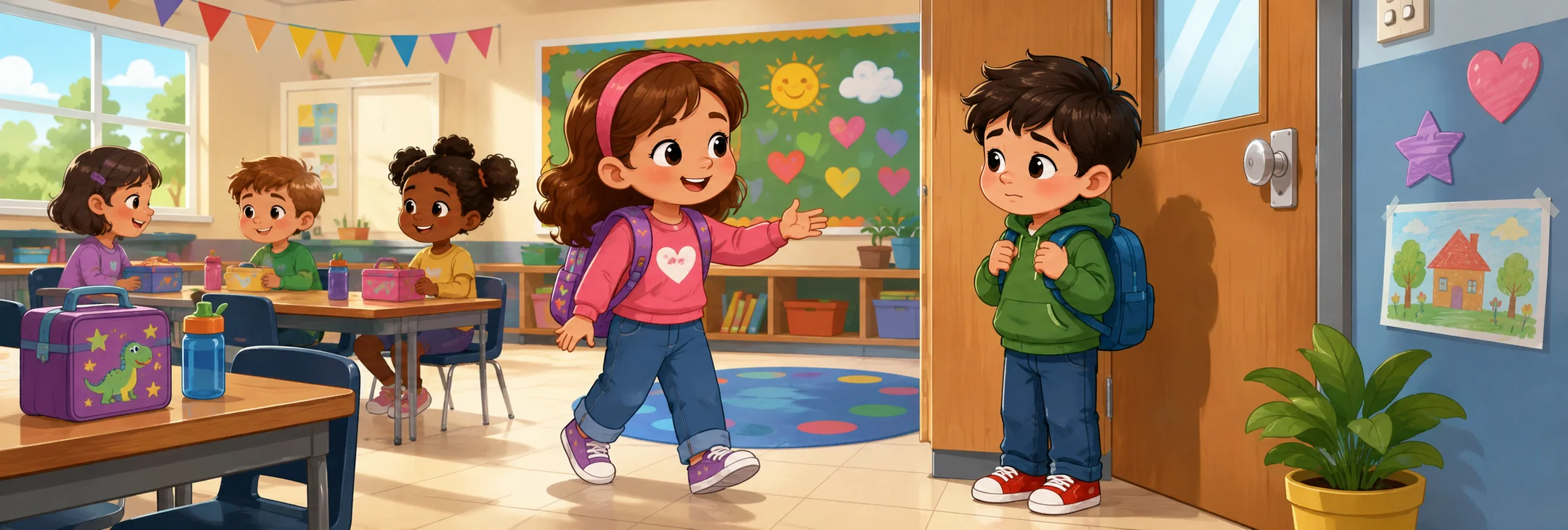 Illustrated scene 1 from New Friend
