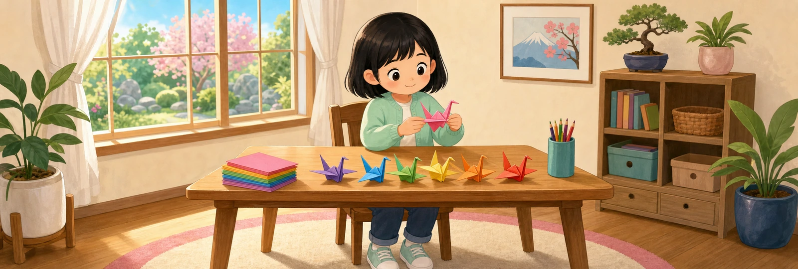 Illustrated scene 1 from Paper Crane