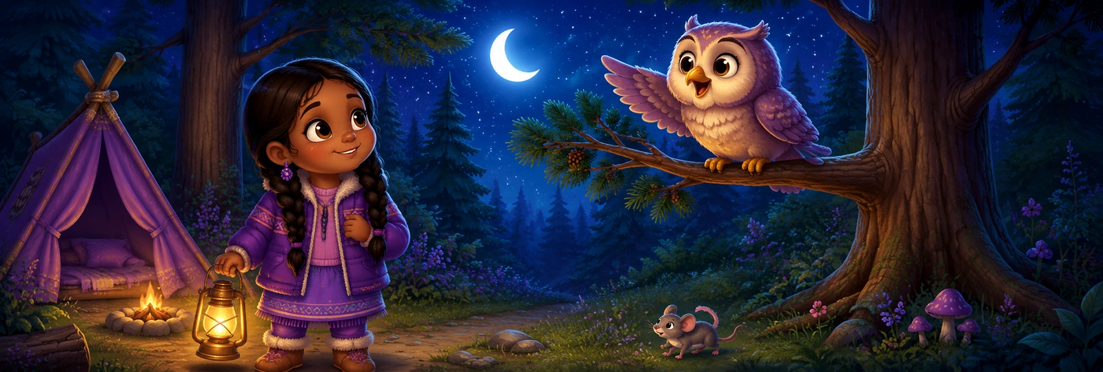 Illustrated scene 1 from Owl Hoot