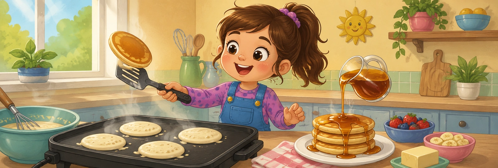 Illustrated scene 1 from Pancake Stack