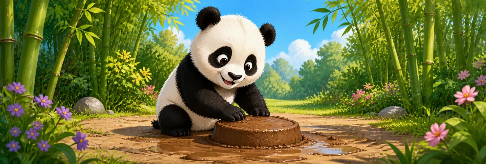 Illustrated scene 1 from Panda Pie