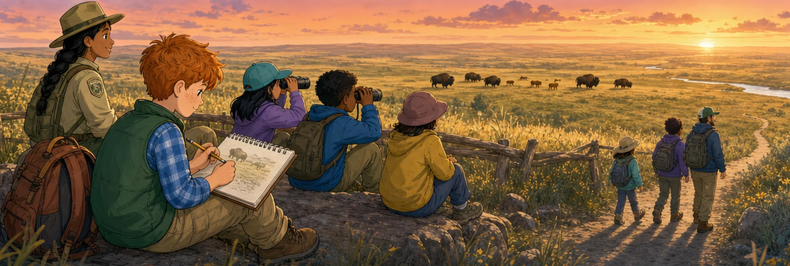 Illustrated scene 3 from Room for the Bison