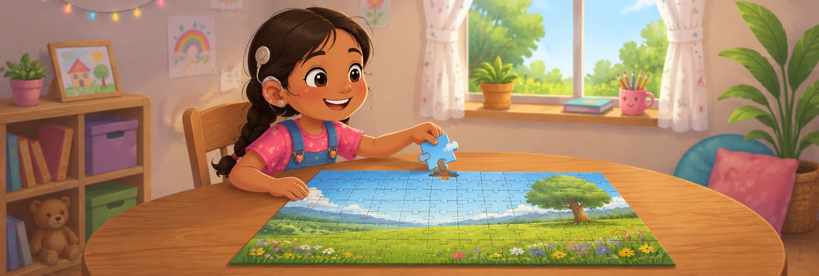 Illustrated scene 1 from Puzzle Piece