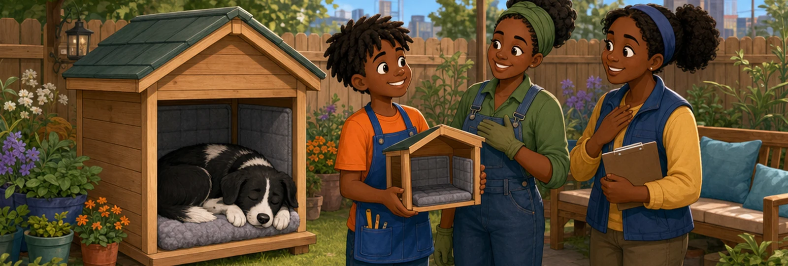 Illustrated scene 3 from The Quiet Doghouse