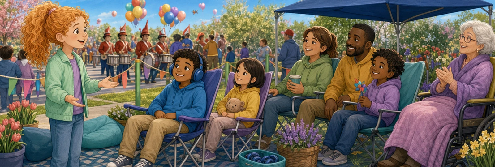 Illustrated scene 3 from A Calm Corner at the Parade