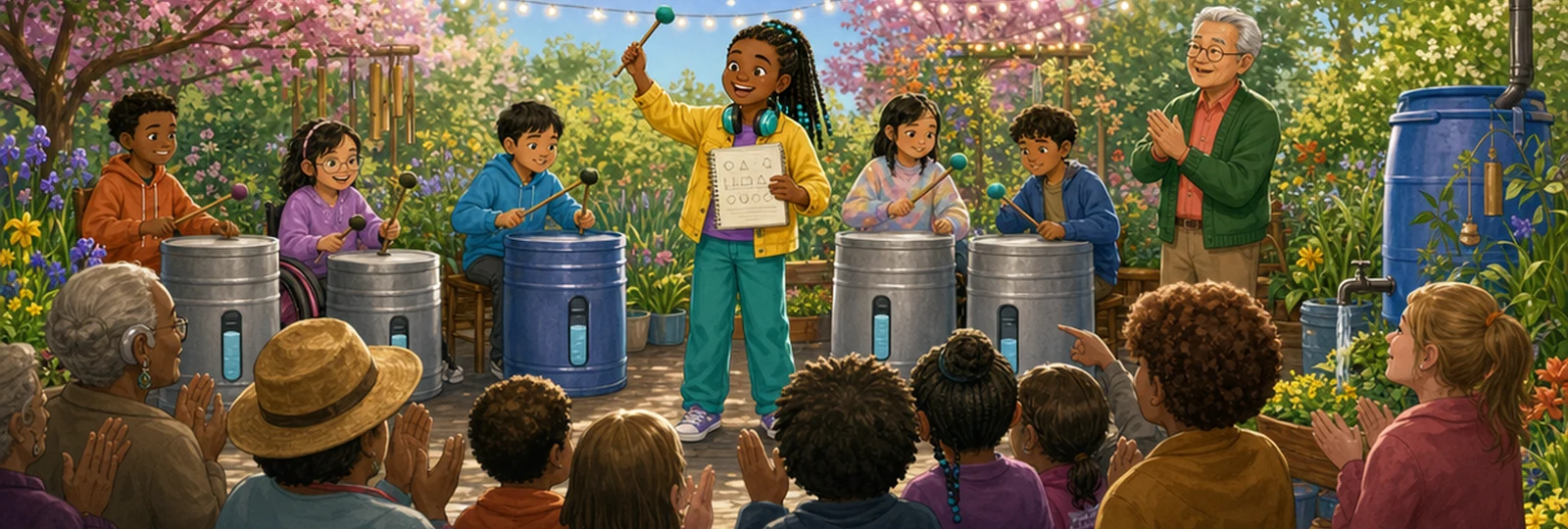 Illustrated scene 3 from The Rain Barrel Rhythm