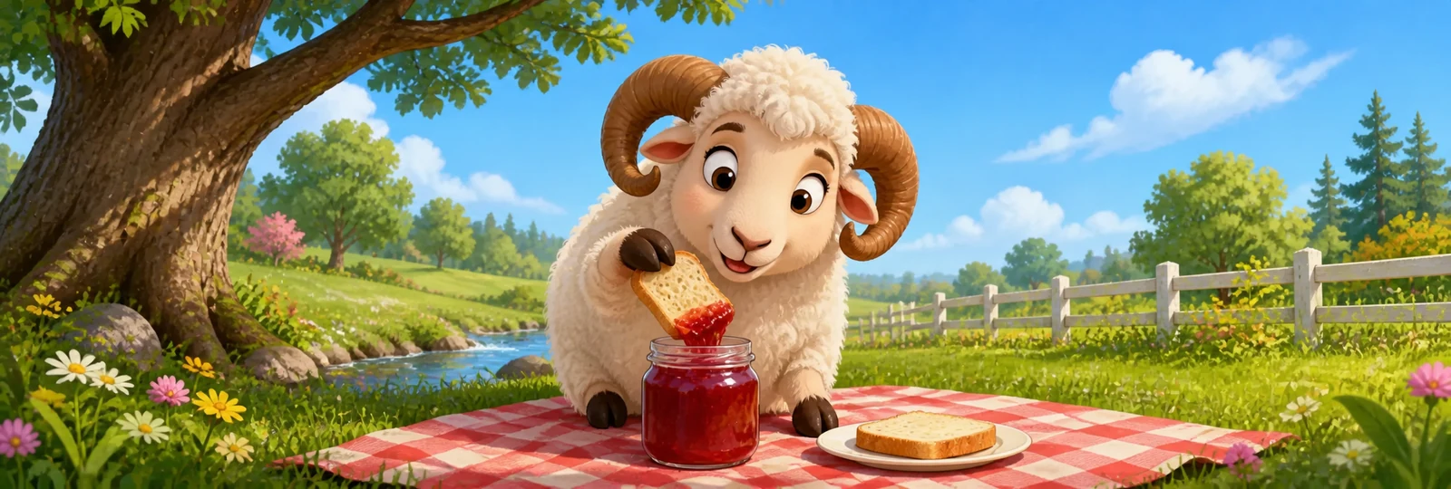 Illustrated scene 1 from Ram and Jam