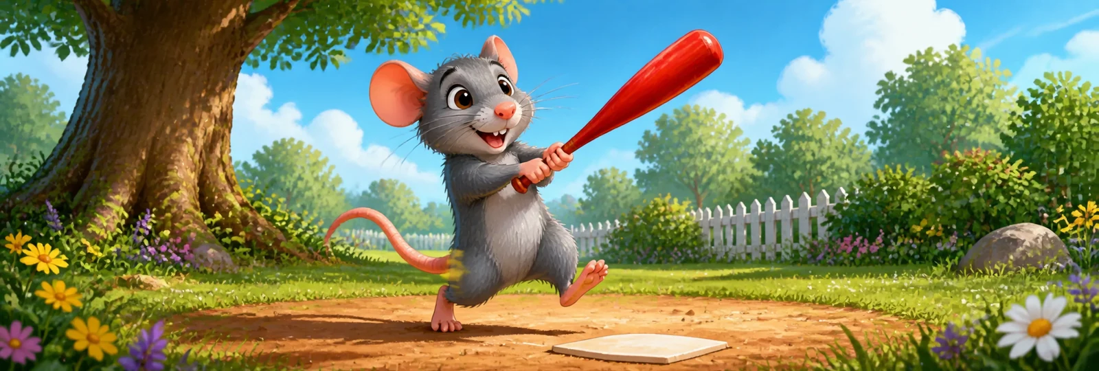Illustrated scene 1 from Rat's Red Bat
