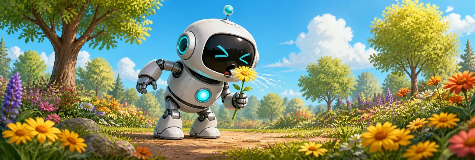 Illustrated scene 1 from Robot Sneeze