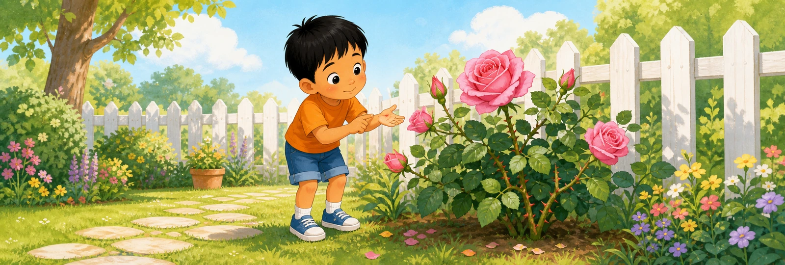 Illustrated scene 1 from Rose Thorn