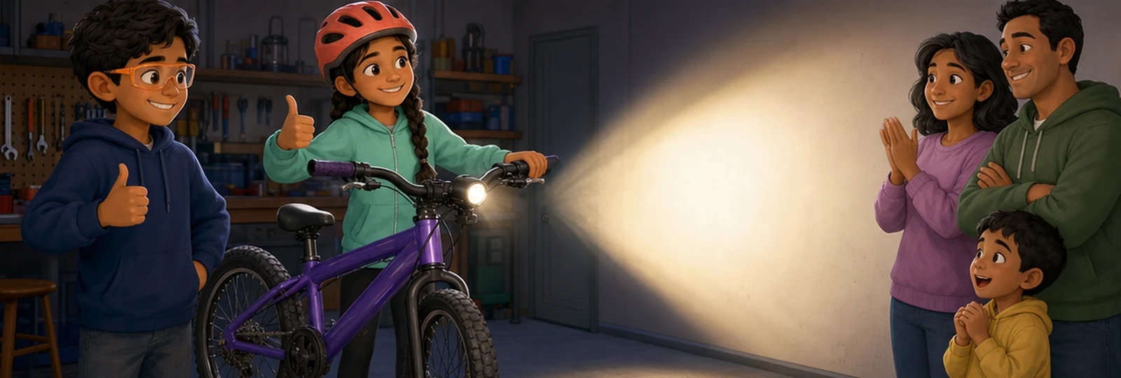 Illustrated scene 3 from The Brighter Bike Light