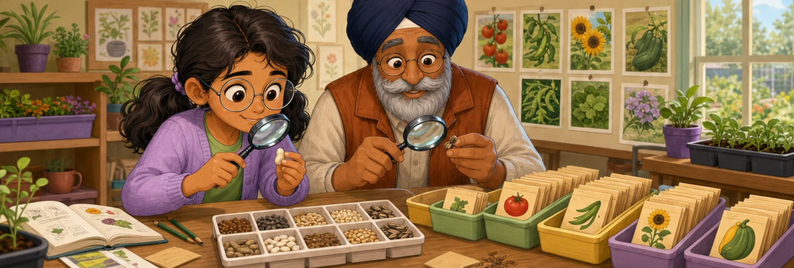 Illustrated scene 2 from The Seed Library
